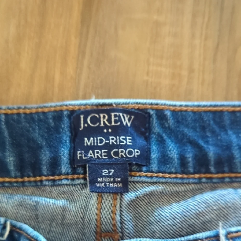 J. Crew Blue Crop Flare Leg Jeans